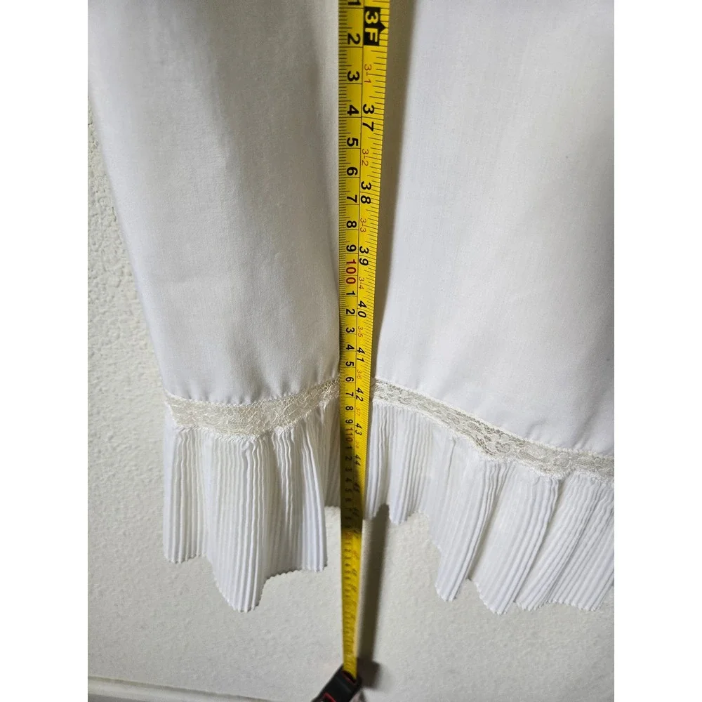 Vintage Barbizon Sorrento White Lace Pleated Slip Dress Zephaire Batiste Size 40 - Picture 7 of 9